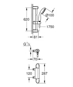 GROHE Grohtherm 1000 Thermostatische Douchekraan - 12 Cm - Chroom - 34153004 -Badkamer Producten Winkel 1000x1200 11