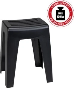 WENKO Badkamerkruk Kumba 38x47cm In Zwart Kunststof - Douchekruk -Badkamer Producten Winkel 1010x1200 2