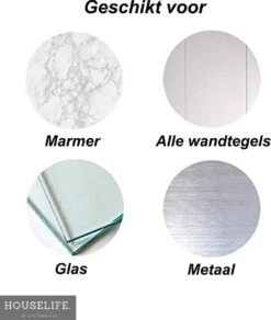 Doucherek Zonder Boren - RVS - Zelfklevend Doucherekje - Hangend – Hoek – Inclusief 2 Muurstickers -Badkamer Producten Winkel 1015x1200 4