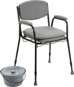 In Hoogte Verstelbare Toiletstoel / Postoel / WC Stoel Met Zachte Zitting. Tot 130 Kg Belastbaar. -Badkamer Producten Winkel 1026x1200 6