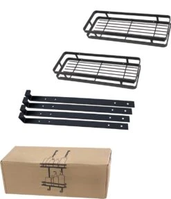 Merkloos Stainless Doucherek Zonder Boren - Douche- En Badrekje - Doucherek Zwart - Doucherek Hangend - Badkamer Accessoires - RVS - 2 Laags -Badkamer Producten Winkel 1032x1200 1