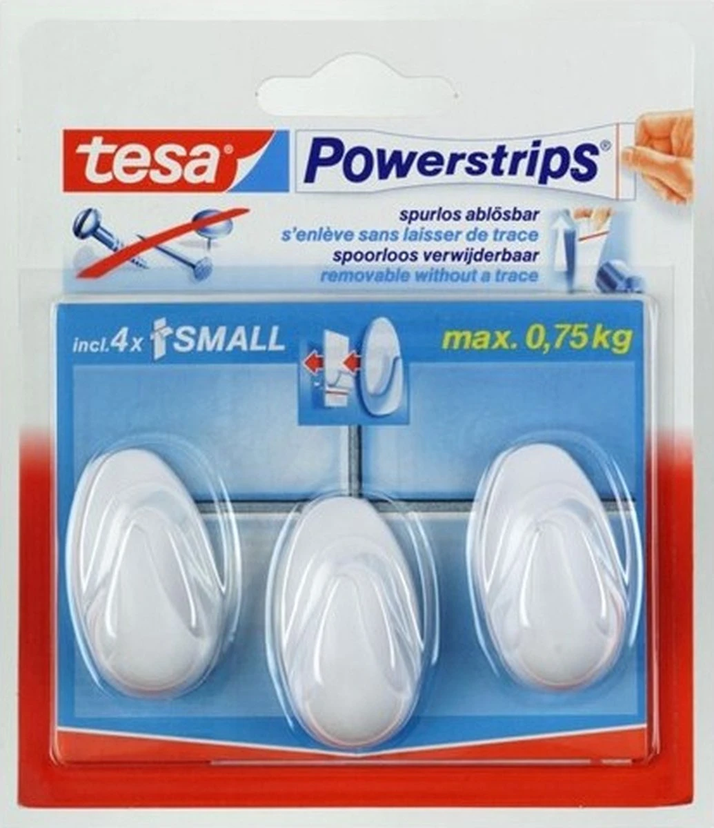 Tesa Powerstrips Small Ovaal - Wit 3 Stuks 7 Tesa Powerstrips Small Ovaal - Wit 3 Stuks - Afbeelding 5