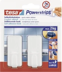 Tesa Powerstrips Haken Classic Large - Wit - 2 Stuks -Badkamer Producten Winkel 1039x1200 4