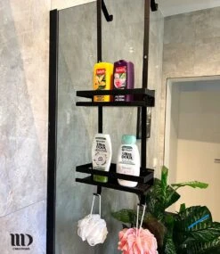 MD Creations ® – Doucherek Zonder Boren - Hangend Met Zuignappen Aan Douchewand – Douchebakje - Doucherek Haak - RVS - 74 X 25 X 10 Cm -Badkamer Producten Winkel 1040x1200 7