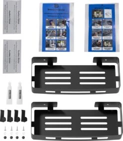 BrandtBergkamp RVS Doucherek 2 Laags – Zonder Boren – Doucherekje Hangend – Badkamerrek Zwart -Badkamer Producten Winkel 1054x1200 3