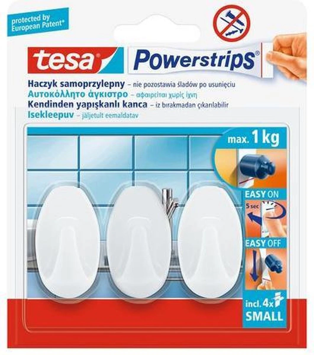 Tesa Powerstrips Small Ovaal - Wit 3 Stuks 9 Tesa Powerstrips Small Ovaal - Wit 3 Stuks - Afbeelding 7