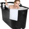 LIFEBATH - Zitbad Mira - Bath Bucket XL - 400L - Ligbad 122 Cm - Zwart -Badkamer Producten Winkel 1066x1200 2