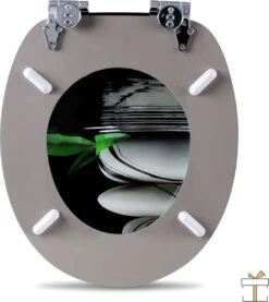 Happyment Antibacteriële Toiletbril - Met Softclose - Universeel - Toiletbrillen Met Kiezel Print - WC Bril - Toiletzitting -Badkamer Producten Winkel 1069x1200 3