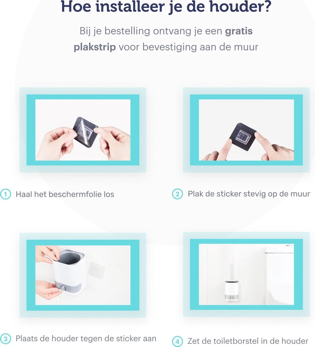 WC Borstel - Toiletborstel - WC Borstel Met Houder - Siliconen Toiletborstel - Vrijstaand Of Hangend - Slimme Lekbak - Optimale Hygiëne 8 WC Borstel - Toiletborstel - WC Borstel Met Houder - Siliconen Toiletborstel - Vrijstaand Of Hangend - Slimme Lekbak - Optimale Hygiëne - Afbeelding 6