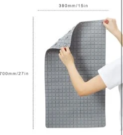 De Millennials Duurzame Antislip Douchemat Of Badmat Grijs Met Zuignappen – 70x40 Cm - Mat Voor In Bad – Anti Slip Douche Cabine Mat – Mat Voor In De Badkamer - Antislipmat -ontwerp Kan Worden Geadsorbeerd Op Gladde Grond En Douchemat -Badkamer Producten Winkel 1092x1200 3