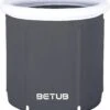 BETUB Zitbad Opvouwbare Badkuip Folding Bath Bathtub – Zit Zwembad – Ijsbad – Warm Bad – Ontspanning – Voor Onder De Douche – Tuin - Balkon Incl. Zitkussen