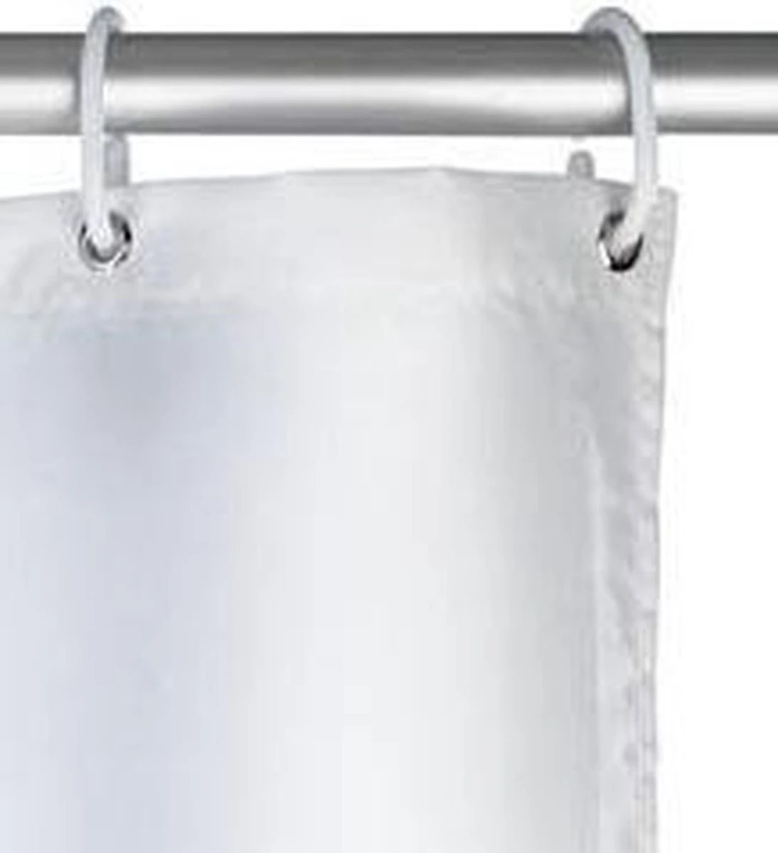 WENKO Anti-schimmel Douchegordijn Uni Wit 180x200cm Polyester Inclusief Ophangringen 7 WENKO Anti-schimmel Douchegordijn Uni Wit 180x200cm Polyester Inclusief Ophangringen - Afbeelding 5