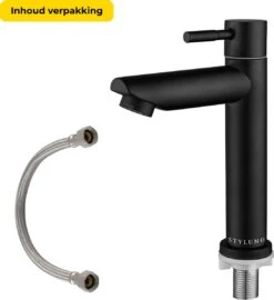 Stylumo Zwarte Toiletkraan – Fonteinkraan Zwart – Koudwaterkraan – WC Kraan – Badkamermeubel Kraan Alleen Koud Water -Badkamer Producten Winkel 1096x1200 4