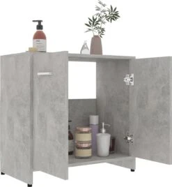 VidaXL Badkamerkast 60x33x61 Cm Spaanplaat Betongrijs 22 VidaXL Badkamerkast 60x33x61 Cm Spaanplaat Betongrijs -Badkamer Producten Winkel 1104x1200 2