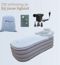 HBKS Lifestyle Bad – Opblaasbaar Ligbad – Bath Bucket – Zitbad Voor Volwassenen - Ijsbad Wim Hof Methode - Badkuip – Ice Bath – Rosegold -Badkamer Producten Winkel 1104x1200