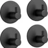 Merkloos Handdoekhaakjes Set Zelfklevend Handdoekhouders Voor Badkamer En Keuken - 4 Stuks - RVS Mat Zwart -Badkamer Producten Winkel 1105x1200 5