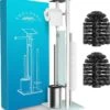 EDELHAND© Toiletpapierhouder Staand Als Toiletset [met GRATIS Toiletborstel] - Roestvrijstalen Toiletpapierhouder Staand Met Toiletborstel En Toiletpapieropslag - Toiletset Met Dienblad -Badkamer Producten Winkel 1114x1200 8
