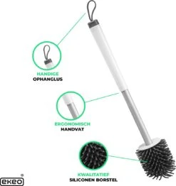 Toiletborstel Siliconen Met Houder - Sneldrogend, Hygiënisch & Antibacteriële Werking - WC Borstel - Toilet Borstel Houder (EXTRA SILICONE BORSTEL GRATIS) -Badkamer Producten Winkel 1132x1200 6