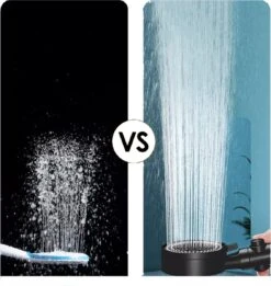 Merkloos Waterbesparende Douchekop - Handdouche - Regendouche - Met ECO STOP Knop - 5 Standen - ABS - Zwart -Badkamer Producten Winkel 1135x1200