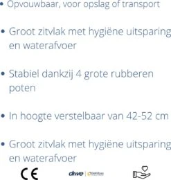 Drive Douchestoel Dsf 130 Opvouwbaar - Hygiene Uitsparing -Badkamer Producten Winkel 1141x1200 4