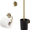 Tiger Tune - Toiletaccessoireset - Toiletborstel Met Houder - Toiletrolhouder Zonder Klep - Handdoekhaak – Messing Geborsteld / Zwart -Badkamer Producten Winkel 1148x1200 8