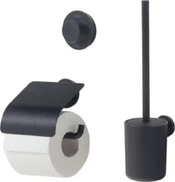 Tiger Urban Toiletaccessoireset - Toiletborstel Met Houder - Toiletrolhouder Met Klep - Handdoekhaak - Zwart -Badkamer Producten Winkel 1153x1200 5