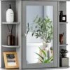LUXGOODS Spiegelkast, Badkamerkast Met Spiegel, Aan De Muur Bevestigd Opbergkast, Houten Hangend Kast Met Verstelbare Planken & Open Compartimenten, Multifunctioneel Medicijnkastje Voor Badkamer, Woonkamer, Keuken, 66 X 63 X 16,5 Cm (Grijs) -Badkamer Producten Winkel 1154x1200 1