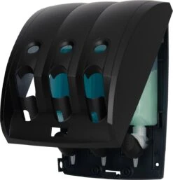 Aquathof, Zeepdispenser, Mat Zwart, 3 Kamer, 3 Reservoirs, 3x350ml, Hangend, Wandmontage -Badkamer Producten Winkel 1155x1200 13