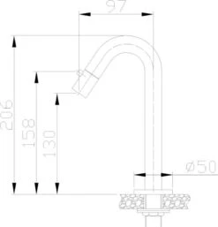 Saqu Tube - Fonteinkraan - Wastafelkraan Voor Het Toilet - Koudwaterkraan - Mat Zwart - C-uitloop -Badkamer Producten Winkel 1155x1200 7