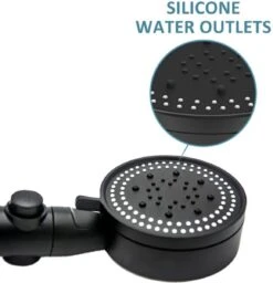 Imperatoris | DoucheSet - Douchekop Met Slang, Houder & Badmuts/Douchemuts - Waterbesparend – Hoge Druk – Regendouche - Zwart Mat -Badkamer Producten Winkel 1159x1200