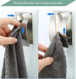 RVS Handdoekhouder 2 Stuks - Zelfklevend - Design Handdoek / Theedoek Klem - Handdoek Klem - Handdoek Haak -Badkamer Producten Winkel 1160x1200 1