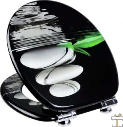 Happyment Antibacteriële Toiletbril - Met Softclose - Universeel - Toiletbrillen Met Kiezel Print - WC Bril - Toiletzitting -Badkamer Producten Winkel 1165x1200 5