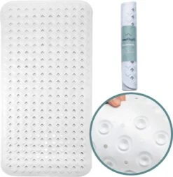 The Original - Douchemat Antislip - Wit - 88x40cm - Antislipmat Badmat Voor Bad & Douche - Anti Slip Mat Met Zuignappen -Badkamer Producten Winkel 1166x1200 6
