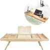 IMoshion Badplank Voor In Bad - Dienblad Inclusief Pootjes - Tablet Houder - Badrek Uitschuifbaar 75 Tot 110 Cm - Lichtbruin -Badkamer Producten Winkel 1168x1200 5