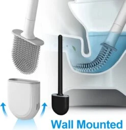 WC Borstel Met Houder – Toiletborstel – Siliconen – Hangend – Zwart -Badkamer Producten Winkel 1169x1200 2