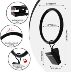 BOTC Gordijnringen Met Klem - 38 MM - Zwarte - Sets Van 20 Stucks -Badkamer Producten Winkel 1178x1200 19