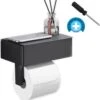 Merkloos Toti - Wc Rolhouder - Opbergvak- Zwart - Met Plankje - Zelfklevend/boren/zonder Boren - Toiletrolhouder -Badkamer Producten Winkel 1178x1200 22