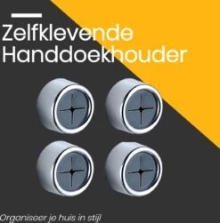 Merkloos 4x Zelfklevende Handdoek Houder Set - Kindvriendelijk - Anti-Stoot Ophang Haak Zonder Boren - Handdoekhaak - Chrome - Kliksysteem Theedoek - Handdoekklem -Badkamer Producten Winkel 1182x1200 5