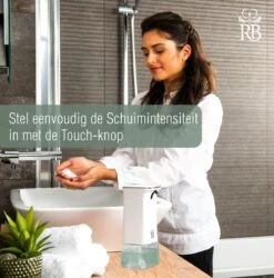 Royal Belinda Automatische Zeepdispenser - 280 ML Schuimdispenser Met Sensor - Wandmontage - No Touch - Zeeppompje - Wit -Badkamer Producten Winkel 1184x1200 13