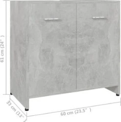 VidaXL Badkamerkast 60x33x61 Cm Spaanplaat Betongrijs 36 VidaXL Badkamerkast 60x33x61 Cm Spaanplaat Betongrijs -Badkamer Producten Winkel 1184x1200 4