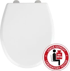WENKO WC Bril Gubbio - Antibacterieel Wit Duroplast - Easy-Close Sluiting - Fix-Clip Bevestiging In RVS - Belastbaar Tot 350 Kg - Toiletbril - Toiletzitting -Badkamer Producten Winkel 1184x1200 7