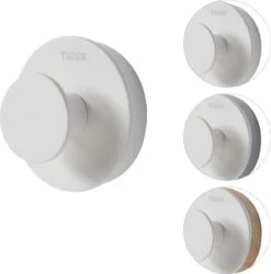 Tiger Urban - Handdoekhaak Groot (1x) - ø 5 Cm - Inclusief 2 Decorringen - Wit -Badkamer Producten Winkel 1184x1200 9