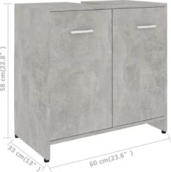 VidaXL Badkamerkast 60x33x61 Cm Spaanplaat Betongrijs 26 VidaXL Badkamerkast 60x33x61 Cm Spaanplaat Betongrijs -Badkamer Producten Winkel 1191x1200 3