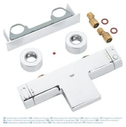 GROHE Grohtherm 2000 New Thermostatische Badkraan - 15cm - CoolTouch - Met Tray - Chroom - 34464001 -Badkamer Producten Winkel 1191x1200 7