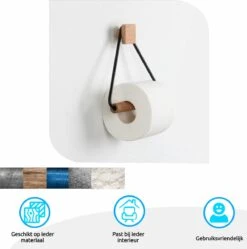 Toiletrolhouder Zonder Boren- Wc Rolhouder - Zuignap - Zelfklevend - Hout -Badkamer Producten Winkel 1191x1200 9
