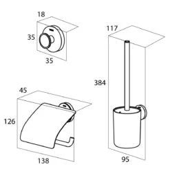 Tiger Urban Toiletaccessoireset - Toiletborstel Met Houder - Toiletrolhouder Met Klep - Handdoekhaak - Zwart -Badkamer Producten Winkel 1192x1200 13