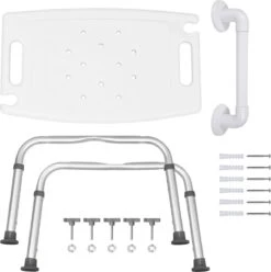 Life&Home Douchekruk - Wandbeugel Bijgeleverd - Douchestoel - 6 Hoogtes - Max 130 Kg - Handgrepen -Badkamer Producten Winkel 1194x1200 13