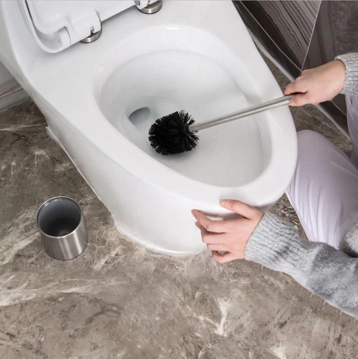 Merkloos Toiletborstel RVS - Wcborstel Rvs - RVS Toiletborstel In Houder - Toiletborstelhouder - Wc Borstel - Toiletborstel Met Houder Vrijstaand - RVS Geborsteld 7 Merkloos Toiletborstel RVS - Wcborstel Rvs - RVS Toiletborstel In Houder - Toiletborstelhouder - Wc Borstel - Toiletborstel Met Houder Vrijstaand - RVS Geborsteld - Afbeelding 5