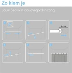 Sealskin Douchegordijnstang - 155-255 Cm - Wit -Badkamer Producten Winkel 1194x1200 4