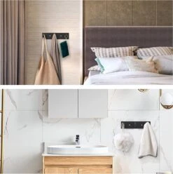 Merkloos Handdoekhaakjes - 3 In 1 Handdoekhaak - Wandhaak - Muurhaak - Zwart -Badkamer Producten Winkel 1195x1200 14